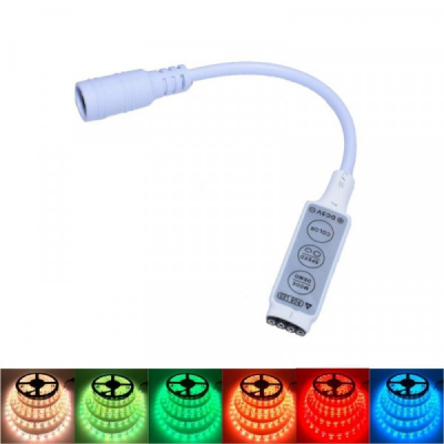 Mini Controler LED RGB cu Mufa DC 2.1mm 18A103 XXM