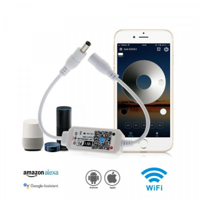 Mini Controler Smart Banda LED Monocolor cu Wifi 5-24V 18A101 XXM