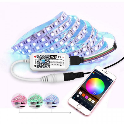 Mini Controler Smart Banda RGB LED cu Wifi 5-24V 18A097 XXM
