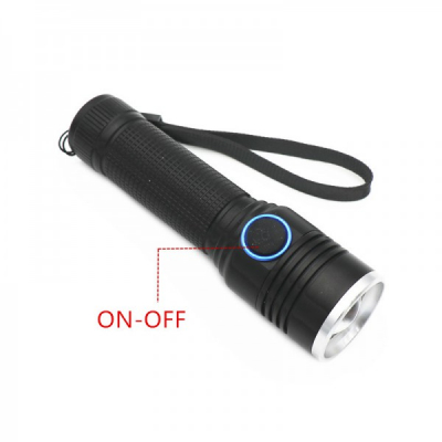 Mini Lanterna Metalica LED 3W cu Zoom 2800WT6 S18 Incarcare USB