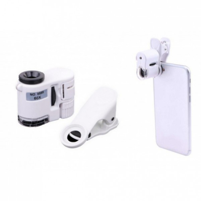 Mini Lupa Microscop Camera Telefon marire 60X Clips LED UV 9595W