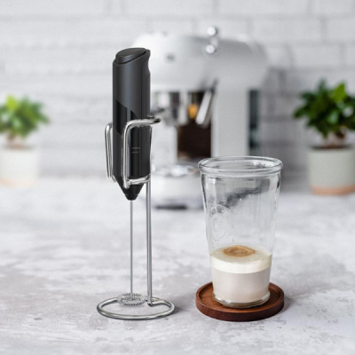 Mini Mixer Electric cu Suport Spumator Lapte, Cappuccino, Ness, 2xAA