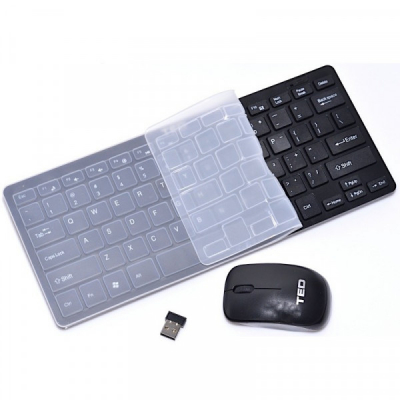 Mini Tastatura si Mouse cu Receiver Wireless 2.4GHz TED 2F008 XXM