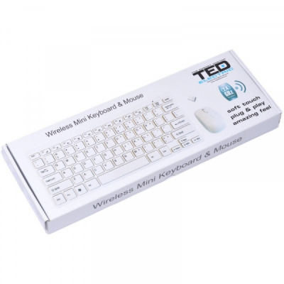 Mini Tastatura si Mouse cu Receiver Wireless 2.4GHz TED 2F008 XXM