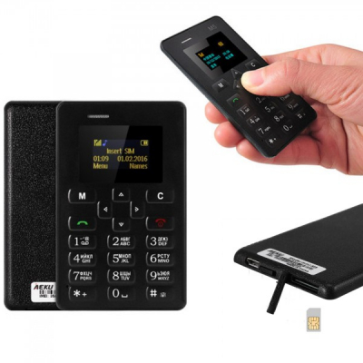 Mini Telefon Mobil M5 Card Phone Ultraslim cu Bluetooth