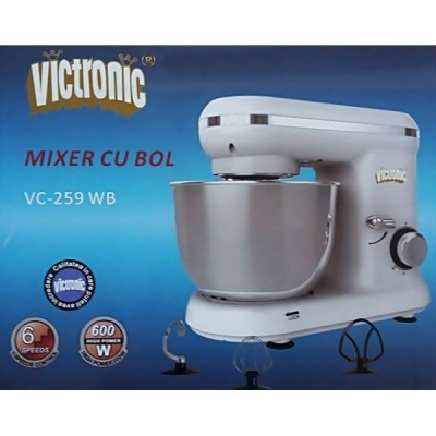 Mixer Bucatarie cu Bol Inox 600W Victronic VC259WB 600W