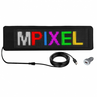 Modul Panou Publicitate LED RGB Logo Programabil Bluetooth 38x10cm S1664