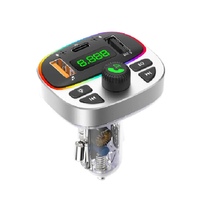 Modulator auto cu LED RGB BT FM Handsfree USB Andowl QC668
