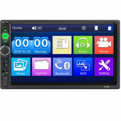 Radio MP5 Player Auto 2DIN, Touch Screen 7″ Bluetooth, USB 7010B