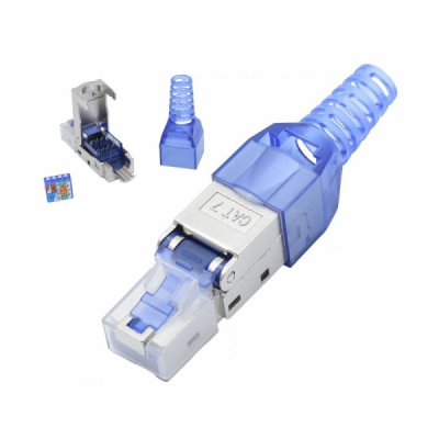 Mufa RJ45 CAT 7 S/FTP Metalica Albastru Fara Sertizare 12H032 XXM