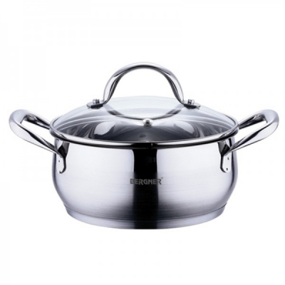 Oala din inox cu capac Gourmet Bergner BG6506 1.7L