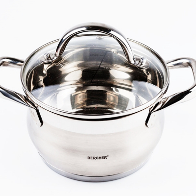 Oala din inox cu capac Gourmet Bergner BG6506 1.7L