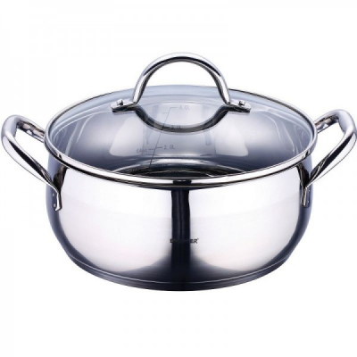 Oala din inox cu capac Gourmet Bergner BG6530 4.5L