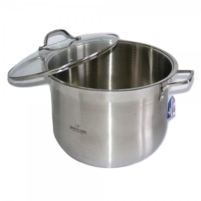 Oala din Inox cu Capac Sticla 32x25cm 21L Bohmann BH3225