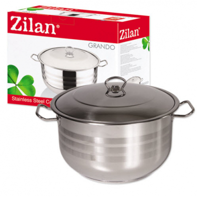 Oala inox cu capac 16,5L 34cm Grando Zilan