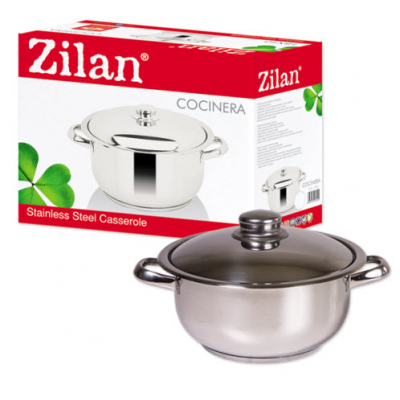 Oala Inox cu Capac 4L 22cm Zilan ZLN7246