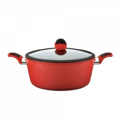 Oala Interior Marmorat cu Capac 20cm 2.2L Meisterklasse MK103320