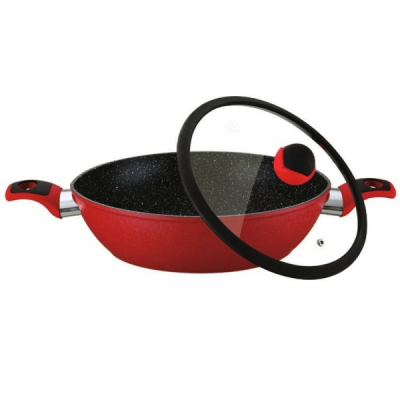 Oala Interior Marmorat cu Capac 28cm 3.6L Meisterklasse MK1034