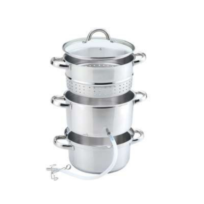 Oala Steamer Inox Preparare Suc si Siropuri 5l 22cm Rosberg R51260A