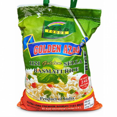Orez Basmati 1121 Sella cu Bobul Extra Lung Golden Azad 5kg DDD