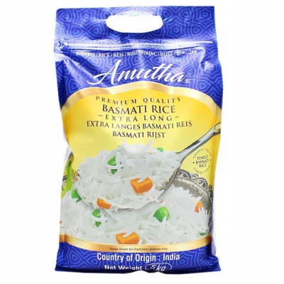 Orez Basmati cu Bobul Extra Lung Premium India AMUTHA 5kg SNM