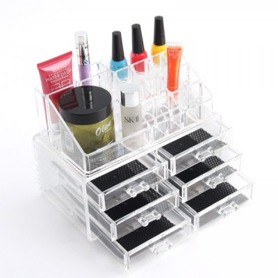 Organizator cosmetice din acril 6 sertare si 16 compartimente