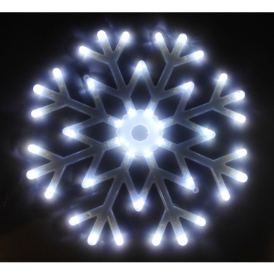Ornament de Craciun Fulg de Nea cu LEDuri 40cm