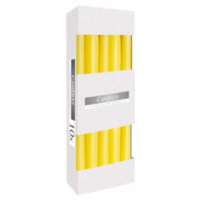 Pachet 10 bucati cu Lumanari Conice Bispol Galbene S30-010 DNC36350