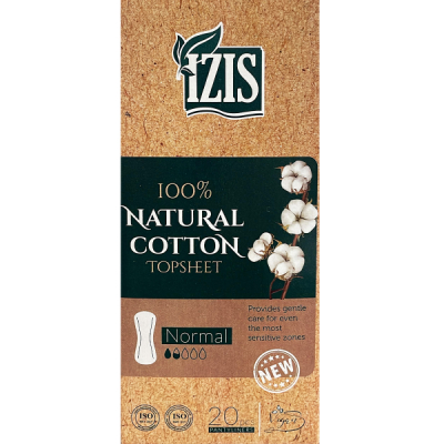 Pachet 20 Absorbante Cotton Invelis Bumbac Natural Izis Zilnice Normal CNN51239