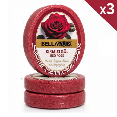 Pachet 3 Sapunuri Incorporate in Burete 135g Trandafir Rosu Bellavoix 3xMGR35926