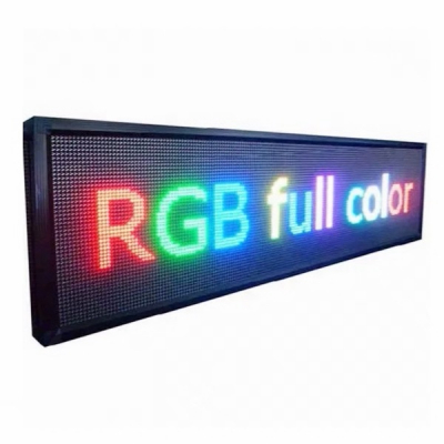 Panou Afisaj Firma Luminoasa Exterior cu LEDuri RGB 100x40cm