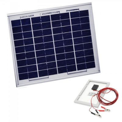 Panou Solar Fotovoltaic 20W 36 Celule 45x36cm Cablu Clesti 12V