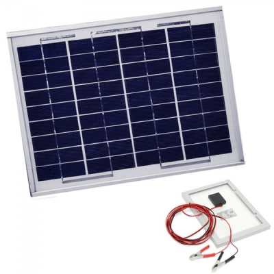 Panou Solar Fotovoltaic 30W 36 Celule 65x36cm Cablu Clesti 12V