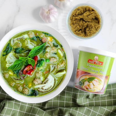 Pasta de Curry Verde Tailandez Green Curry Paste Mae Ploy 400g MLL