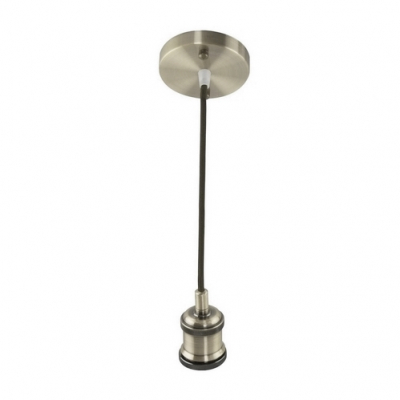 Pendul Edison culoare Silver 90cm pt. Becuri Vintage E27 60W