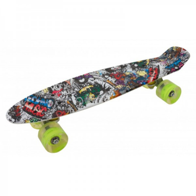 Penny Board cu Roti Silicon 55x15cm SB2406 JU Techno Music