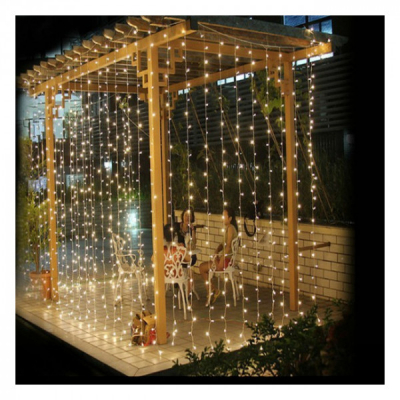 Perdea Exterior Flash Fir Verde Gros 12x1m 360LED V8 Alb Cald FN P TO1210WW