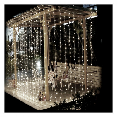 Perdea Exterior Flash Fir Verde Gros 3x6m 480LED V8 Alba Rece FN P TO7080W