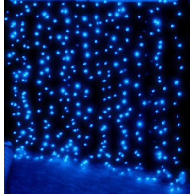 Perdea Luminoasa Craciun 2x2m 320LED Albastra Fir Negru CL5812B