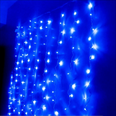 Perdea Luminoasa Craciun 120 LEDuri Albastre 2.5x1m Prelungibila 5486