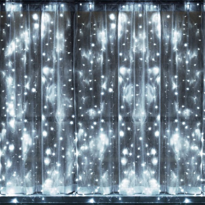 Perdea Luminoasa Craciun 8x1m 360LED V5 Alb Rece FA IP44 Joc Flash P 9015W CPLL