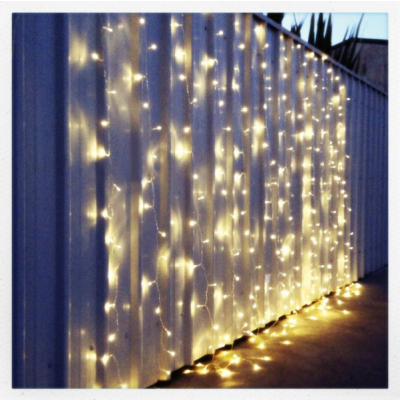 Perdea Luminoasa Craciun Exterior 2x1.5m 150LED Alb Cald Fir Negru TO
