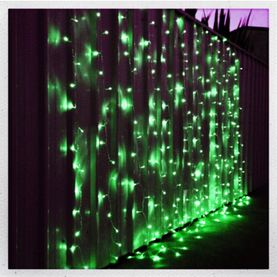 Perdea Luminoasa Craciun Ext. 6x3m 400LED Verde Fir Incolor 6021