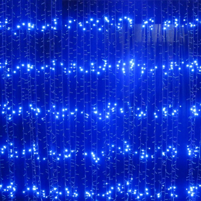 Perdea Luminoasa Ploaie 3x3m 1200LEDuri Albastre Viteza Reglabila BZ