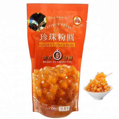 Perle de Tapioca Bubble Tea 250g Gata in 5 Minute Golden Boba Pearls WF MLL