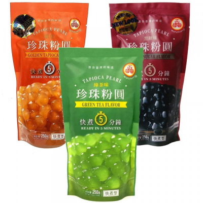 Perle de Tapioca Bubble Tea 3x 250g Gata in 5 Minute Mix 3 Arome WF MLL