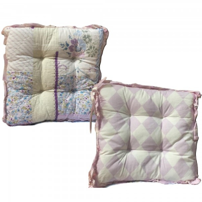 Set 6 Perne Scaun, cu Doua Fete Bumbac 40x40x5cm