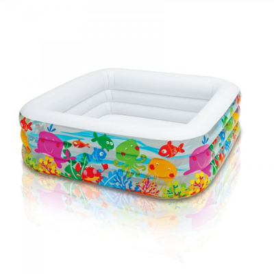 Piscina Gonflabila Patrata Design Acvariu Intex 57471NP