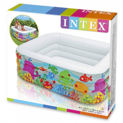 Piscina Gonflabila Patrata Design Acvariu Intex 57471NP