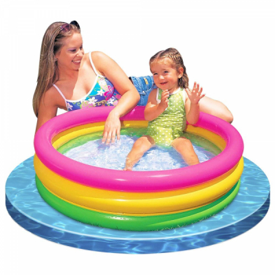 Piscina Gonflabila Rotunda 61x22cm 50l Rainbow Intex 57107